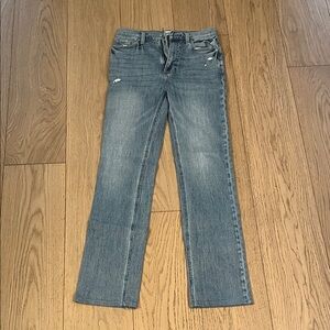 Pistola Distressed Straight Leg Jeans in Blue